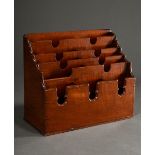 Mahogany letterbox with 10 staggered compartments, England approx. 1900, 26x30x14.7cm