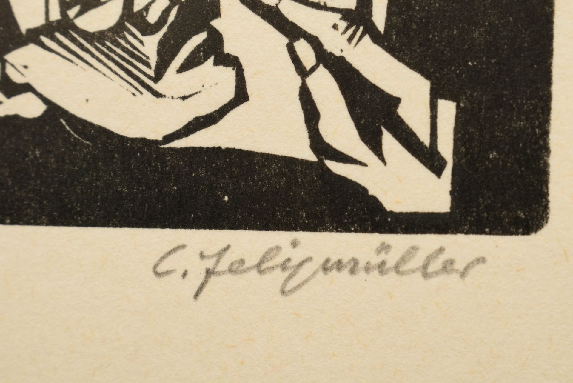 Felixmüller, Conrad (1897-1977) ‘Mamlok (Schauspiel Professor Mamlock)’ 1947, woodcut, b.r. sign.,  - Image 4 of 4