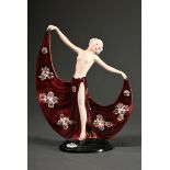 Goldscheider figurine ‘Dancer’, ceramic colour painted and glazed, on the base verso sign. ‘Lorenzl