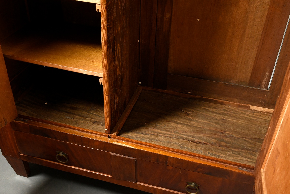 Small North German wardrobe in a simple style, 1st half of the 19th century, mahogany sugar boxes,  - Image 5 of 9