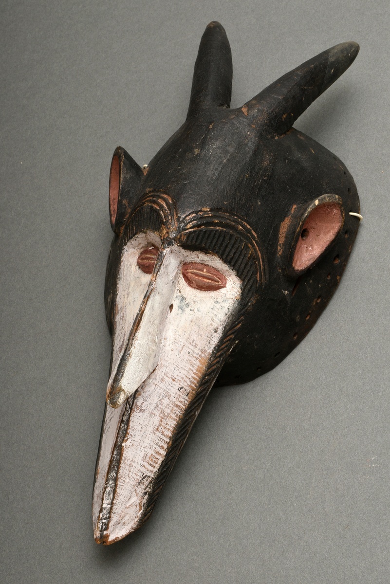 Ula Onu mask, Nigeria/ West Africa, probably 19th c., wood with periodically refreshed paint and ho