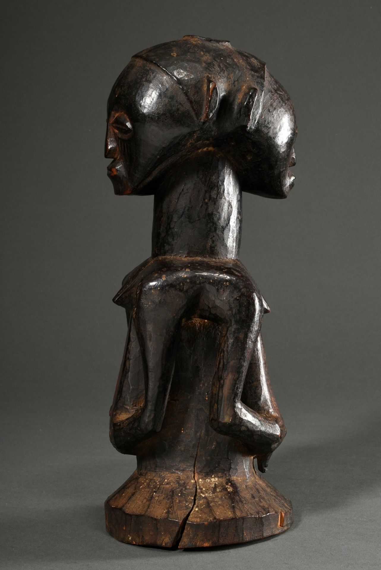 Figur der Hemba, sog. "Kabeja Makua", Zentral Afrika/ Kongo (DRC), frühes 20.Jh., Holz, janusförmig - Bild 3 aus 13