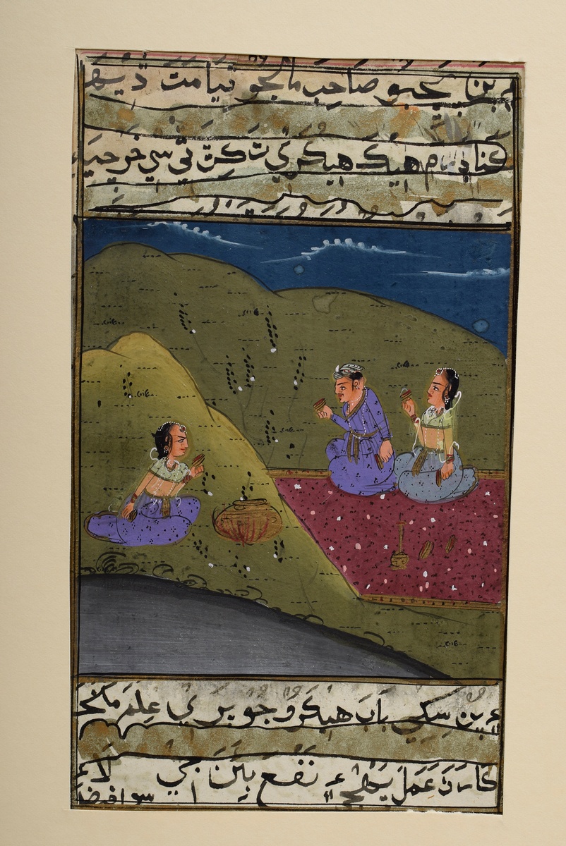 14 Various Indo-Persian miniatures "Garden scenes" from manuscripts, 18th/19th century, opaque colo - Image 10 of 27
