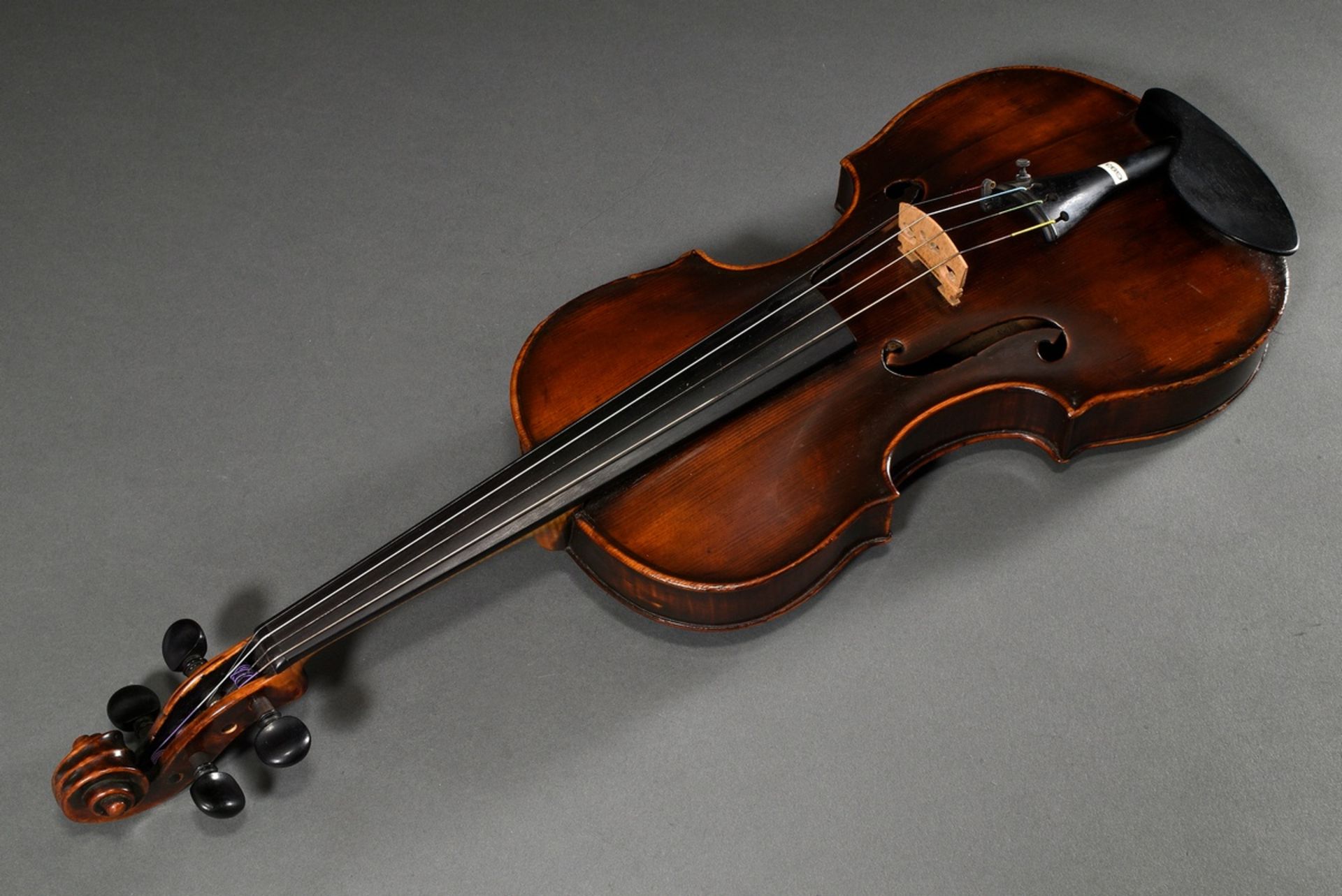 Meister Geige, wohl Italien, Zetteln innen “Giovan. Gaettano Pazzini, allieno d´eil Maggini di Brix - Bild 21 aus 25