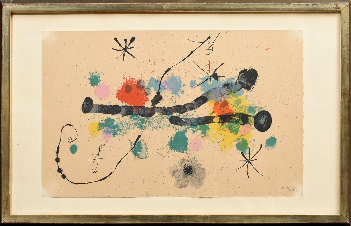 Miró, Joan (1893-1983) "Je travaille comme un jardinier" 1964, colour lithograph 12/75, sign./num.  - Image 2 of 7