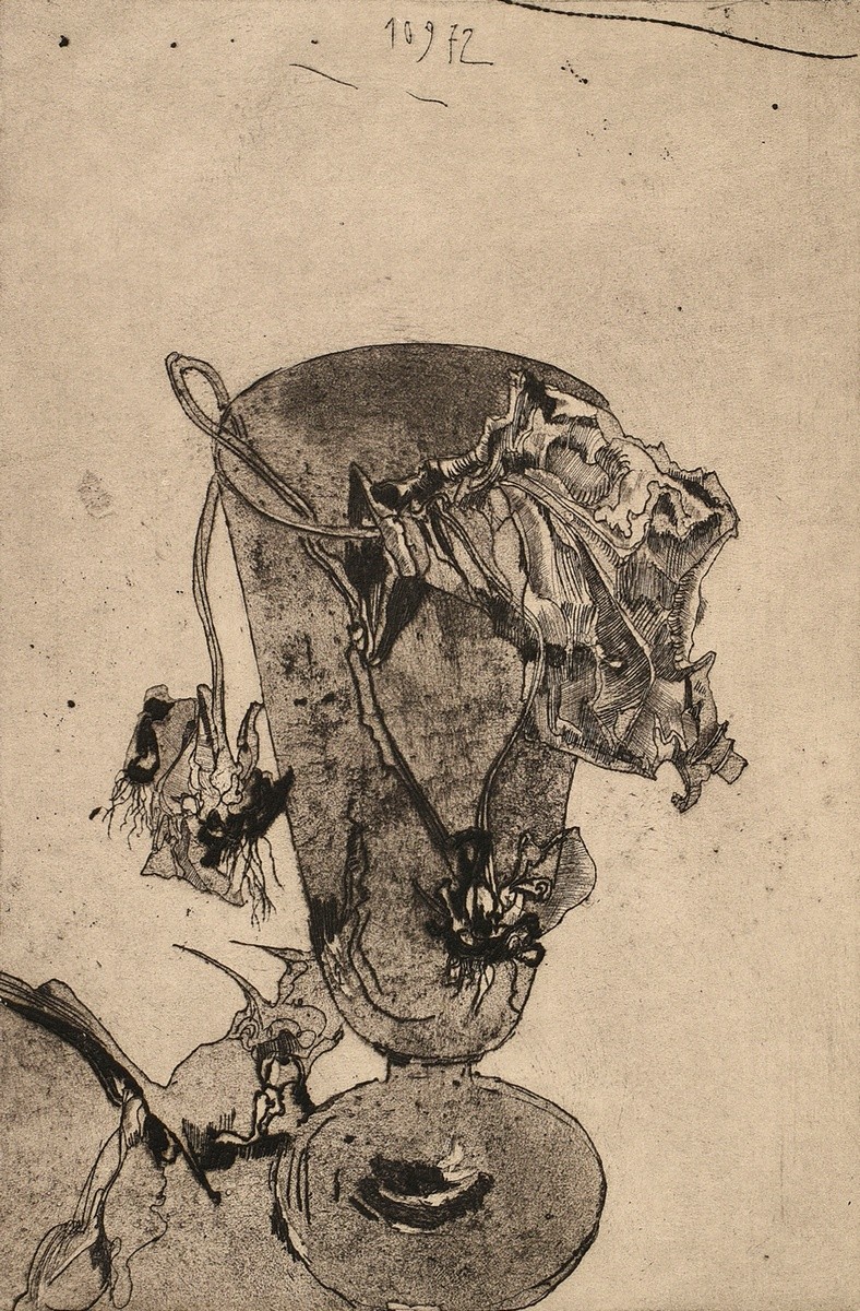 Janssen, Horst (1929-1995) ‘o.T. (Still Life with Glass)’ 1972, etching, 4/25, sign./dat./num. belo