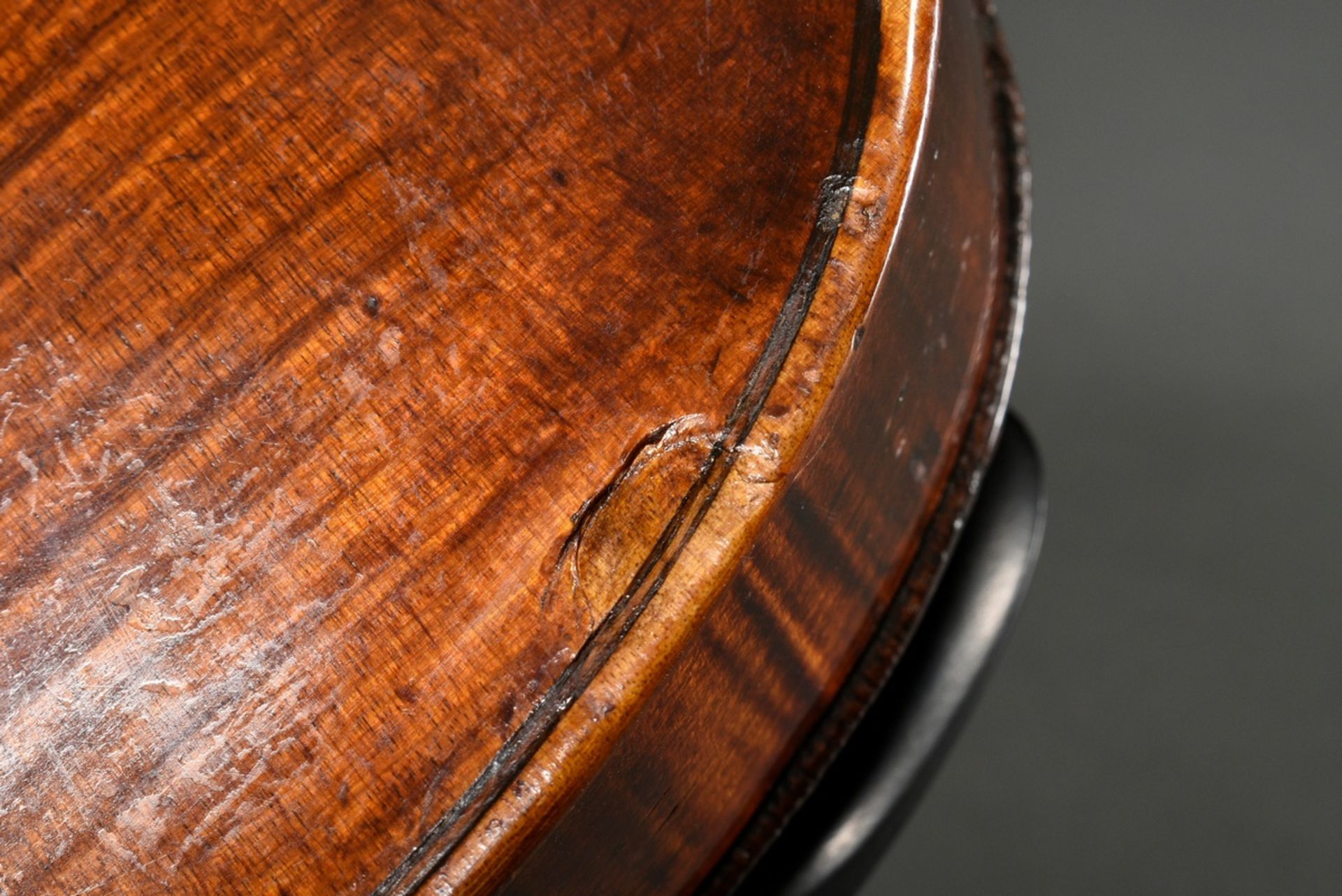 Meister Geige, wohl Italien, Zetteln innen “Giovan. Gaettano Pazzini, allieno d´eil Maggini di Brix - Bild 17 aus 25