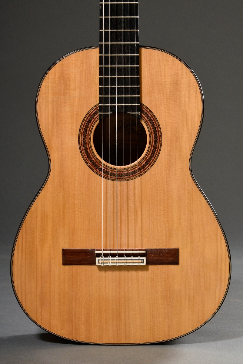 Master guitar model "Sonora" 2018, Michael Wichmann, Hamburg, signed, spruce top, two-piece back ma - Image 6 of 18