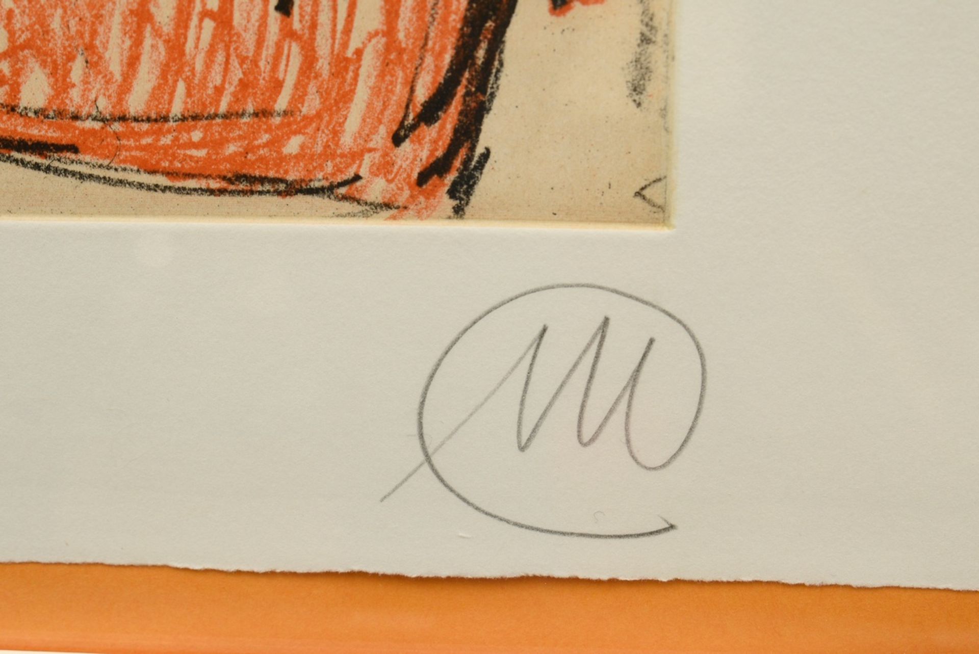 Lüpertz, Markus (*1941) ‘Akt’, colour etching, 11/15, b. sign./num., PM 69,5x49,5cm, SM 80,2x61cm,  - Image 3 of 3