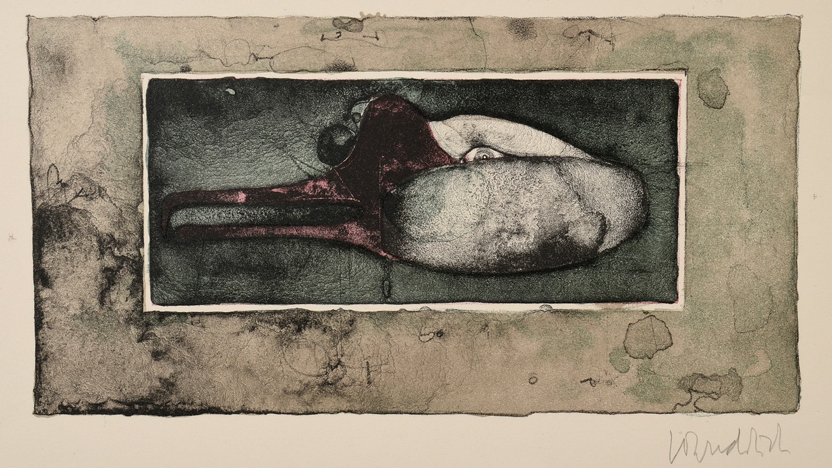 Wunderlich, Paul (1927-2010) 'Swan's head', colour lithograph, sign. below, Griffelkunst, PM 14x27c