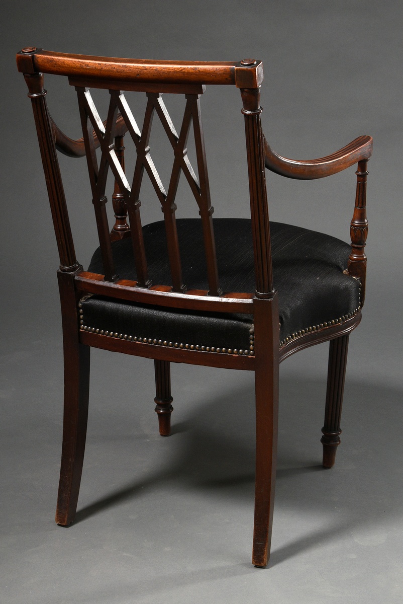 Decorative mahogany armchair with finely carved frame and horsehair upholstery, England 19th centur - Image 3 of 6