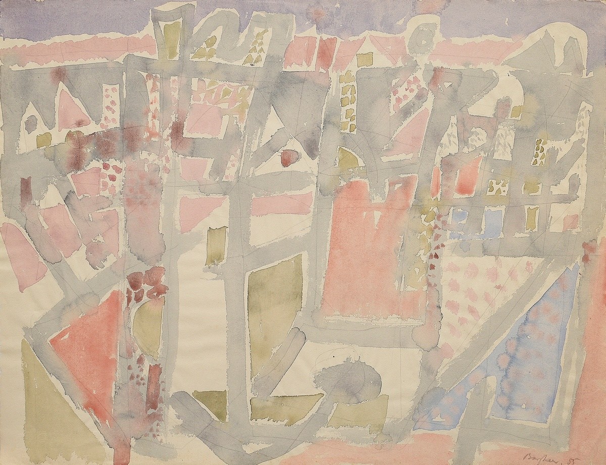 Bargheer, Eduard (1901-1979) "Forio in Spring" 1955, watercolour/pencil, sign./dat. lower right, ti