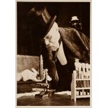 Schorer, Joseph (1894-1946) 'In the service of science', photograph, mounted on cardboard, inscr. b
