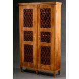 South German display cabinet with close-meshed door lattice, 