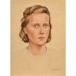 Wassilieff, Nikolaï (1901-1977) "Portrait Susanne Bonte" 1939, watercolour, sign./dat. on the lower
