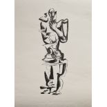 Zadkine, Ossip (1890-1967) "L'Entrave" 1966, Lithographie, 52/150, u. sign./num., Trockenstempel "A