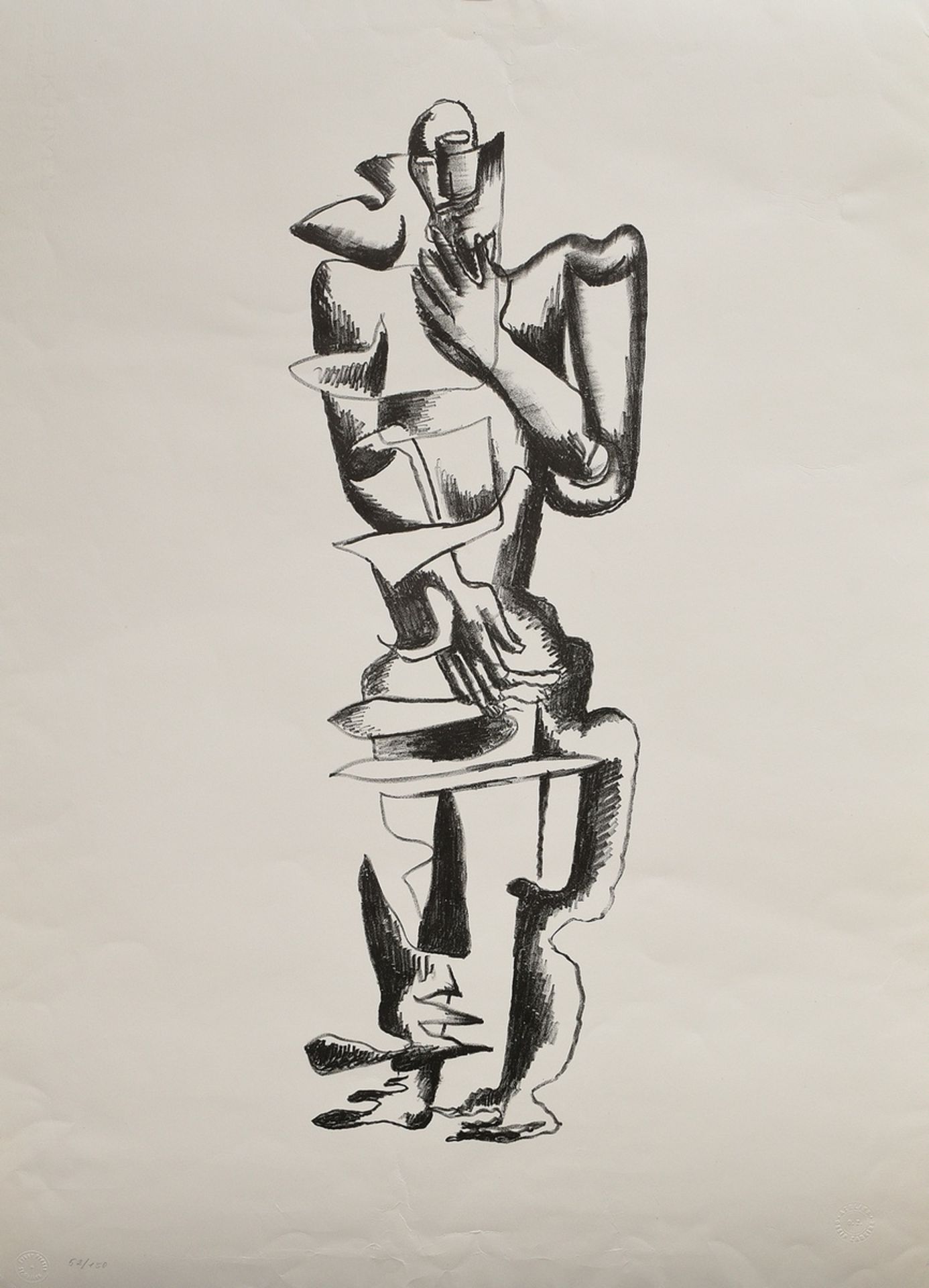 Zadkine, Ossip (1890-1967) "L'Entrave" 1966, Lithographie, 52/150, u. sign./num., Trockenstempel "A