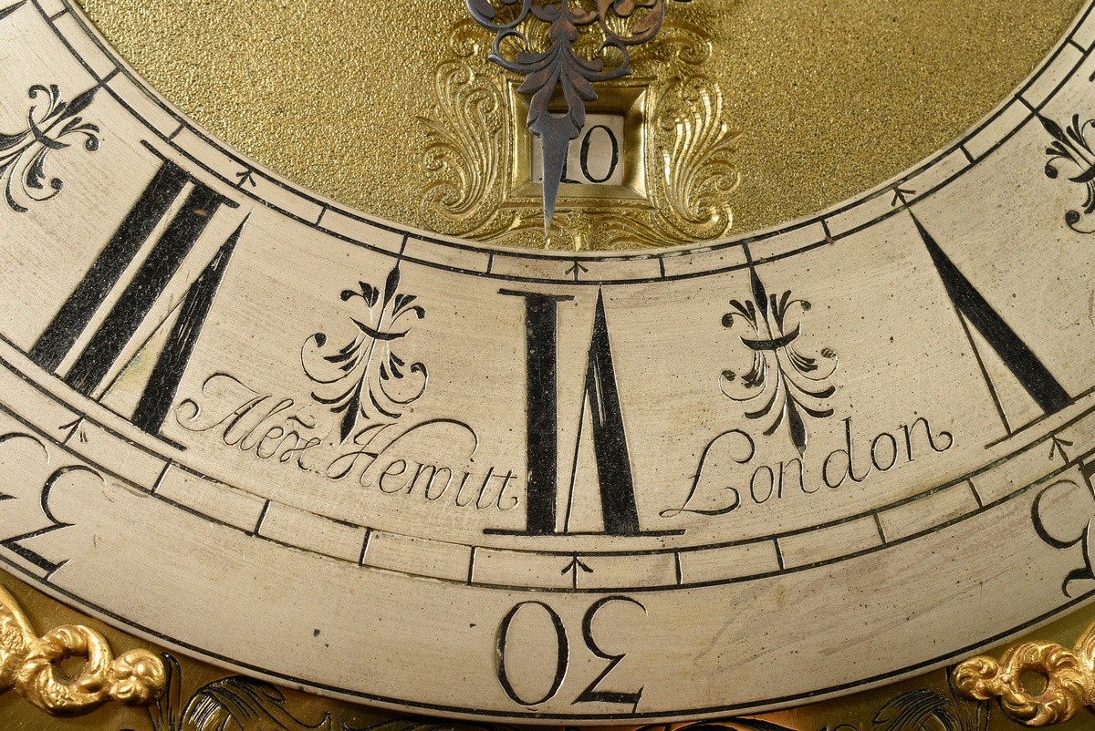 William and Mary grandfather clock by Alexander Hewitt (* 1671) in a plain case with lateral column - Image 8 of 18