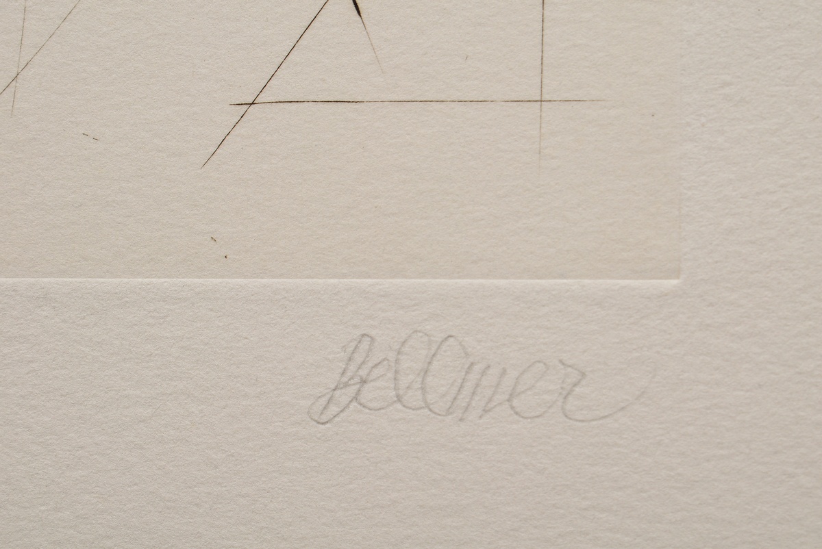 Bellmer, Hans (1902-1975) "o.T. (Figuren)", Radierung, XX/XXX, u. sign./num., PM 31,5x23,8cm, BM 65 - Bild 3 aus 3