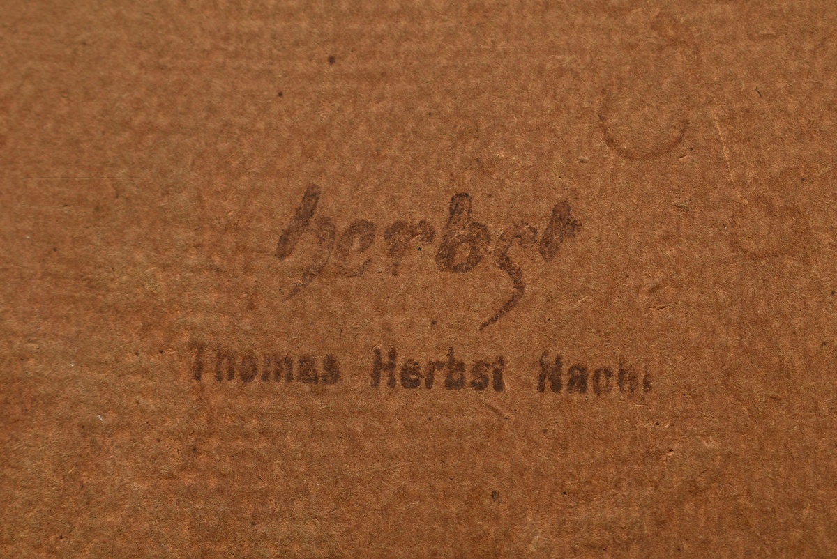 Herbst, Thomas (1848-1915) "Birch grove", oil/painting board, verso estate stamp, Catalogue raisonn - Image 4 of 4