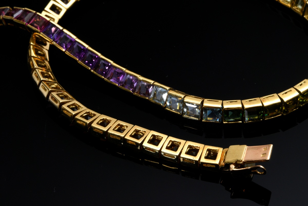H. Stern yellow gold 750 rainbow necklace with amethysts, topazes, tourmalines, peridots, citrines  - Image 5 of 7