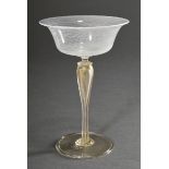 Delicate Venetian champagne goblet with thread