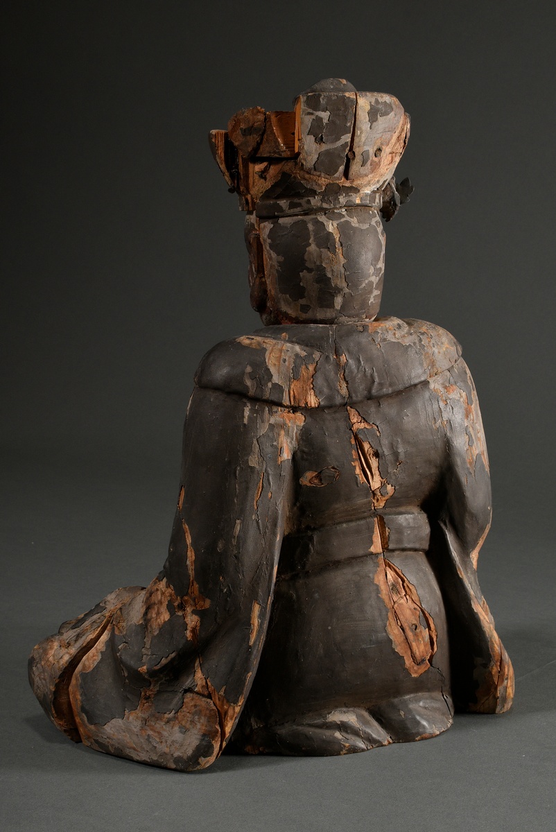 Prince of Hell "Emma-O" in the style of the Kamakura period, Japan 16th/17th century, carved wood w - Image 5 of 14