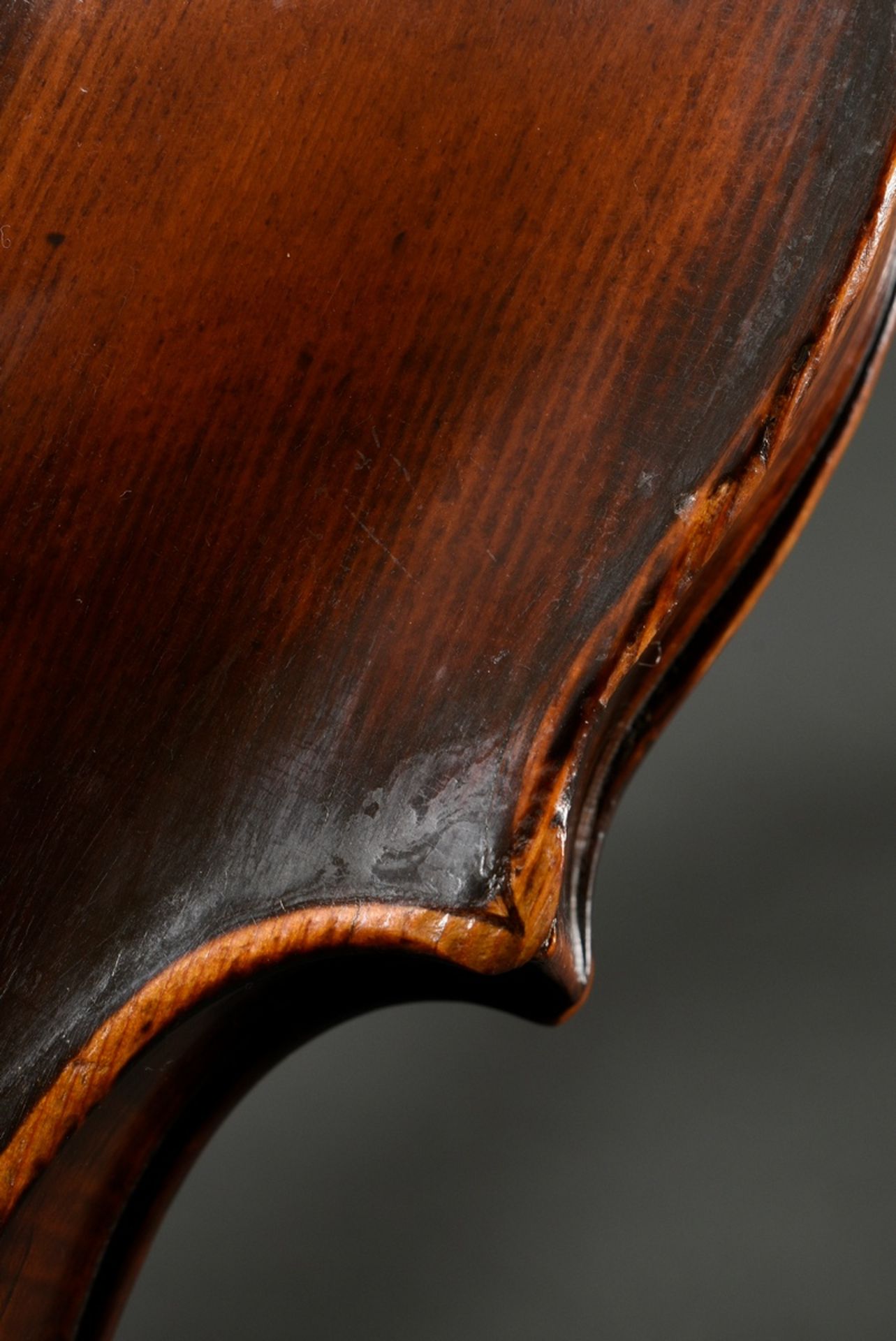 Meister Geige, wohl Italien, Zetteln innen “Giovan. Gaettano Pazzini, allieno d´eil Maggini di Brix - Bild 16 aus 25