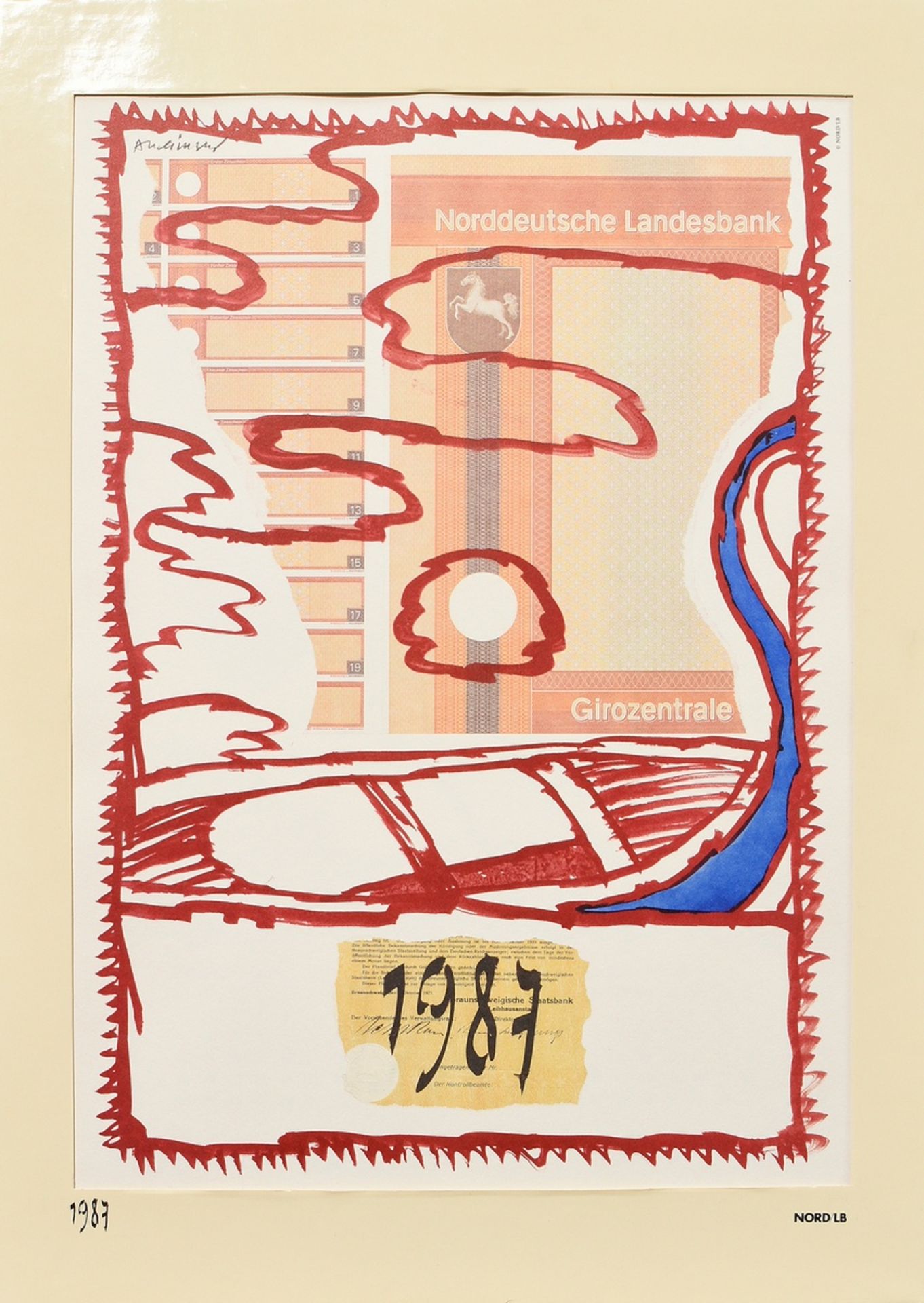 Alechinsky, Pierre (*1927) Portfolio "Effekt-Effekte-Effekten" 1987, colour offset lithograph, 6 si - Image 2 of 6