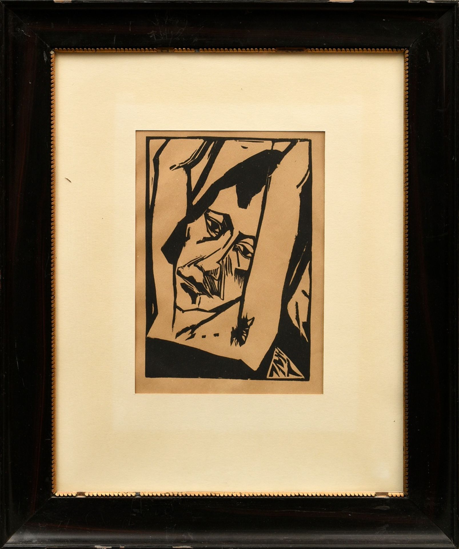 Heckel, Erich (1883-1970) „Mädchenkopf“ 1913, Holzschnitt, aus: "Genius. Zeitschrift für werdende u - Bild 2 aus 5