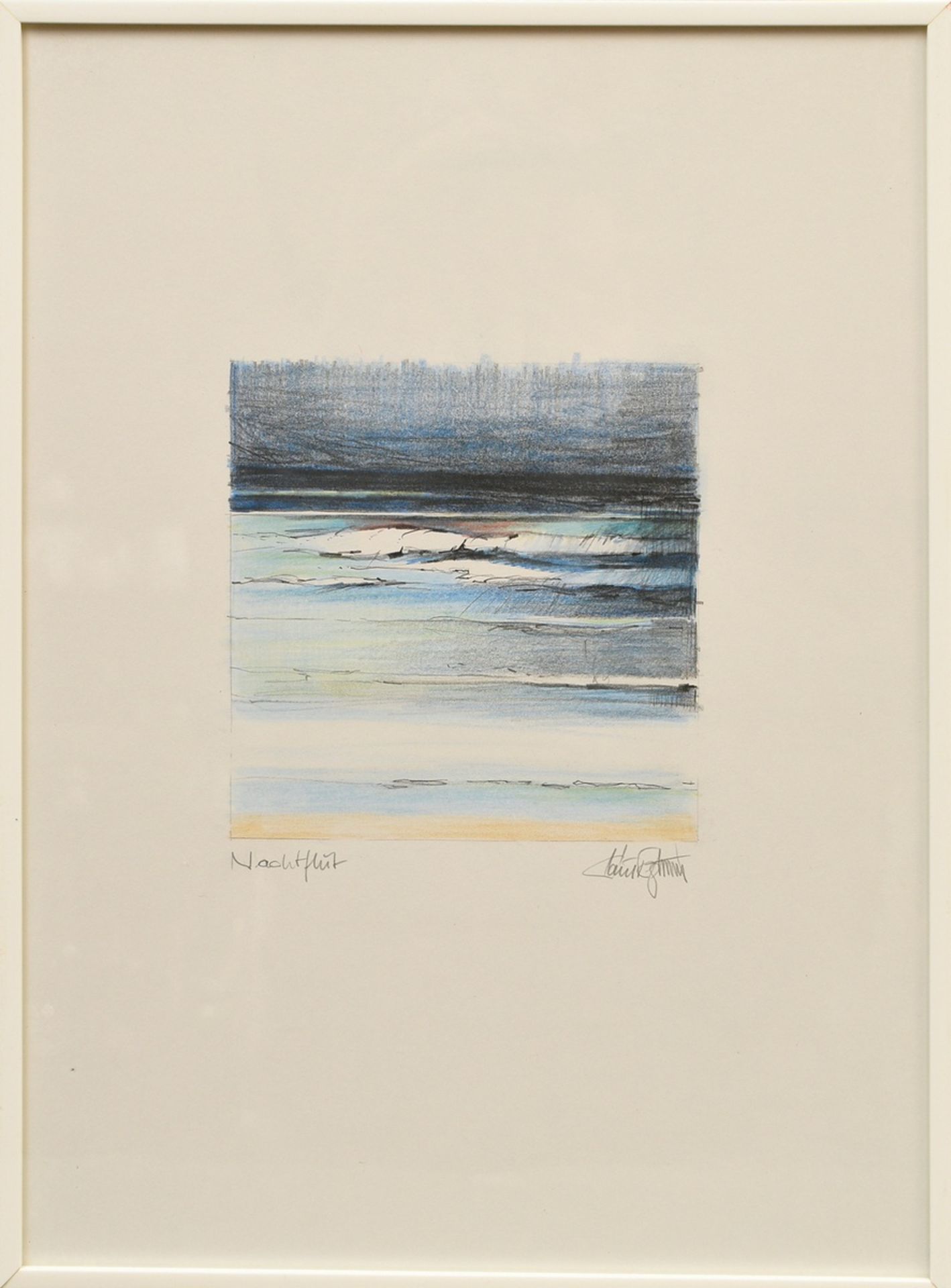 3 Tegtmeier, Claus (*1946) "Sandstreifen", High and Dry" und "Nachtflut", Bleistift/Buntstift, u. s - Bild 2 aus 11