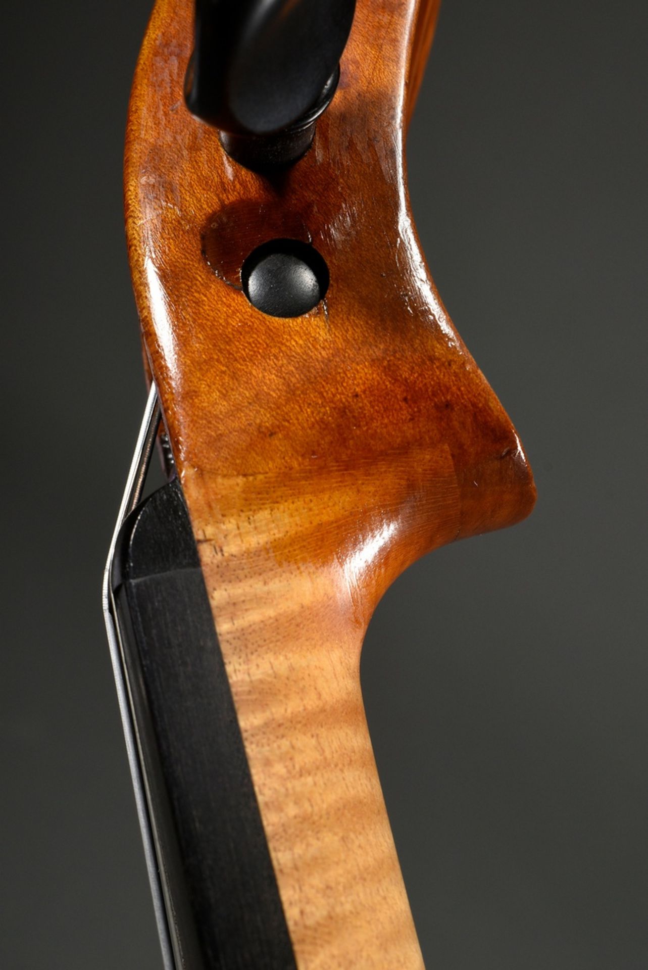 Italienische Meister Geige, 1. Hälfte 19.Jh.., Zettel innen “Domenico Geroni Brescia anno 1836”, ge - Bild 14 aus 21