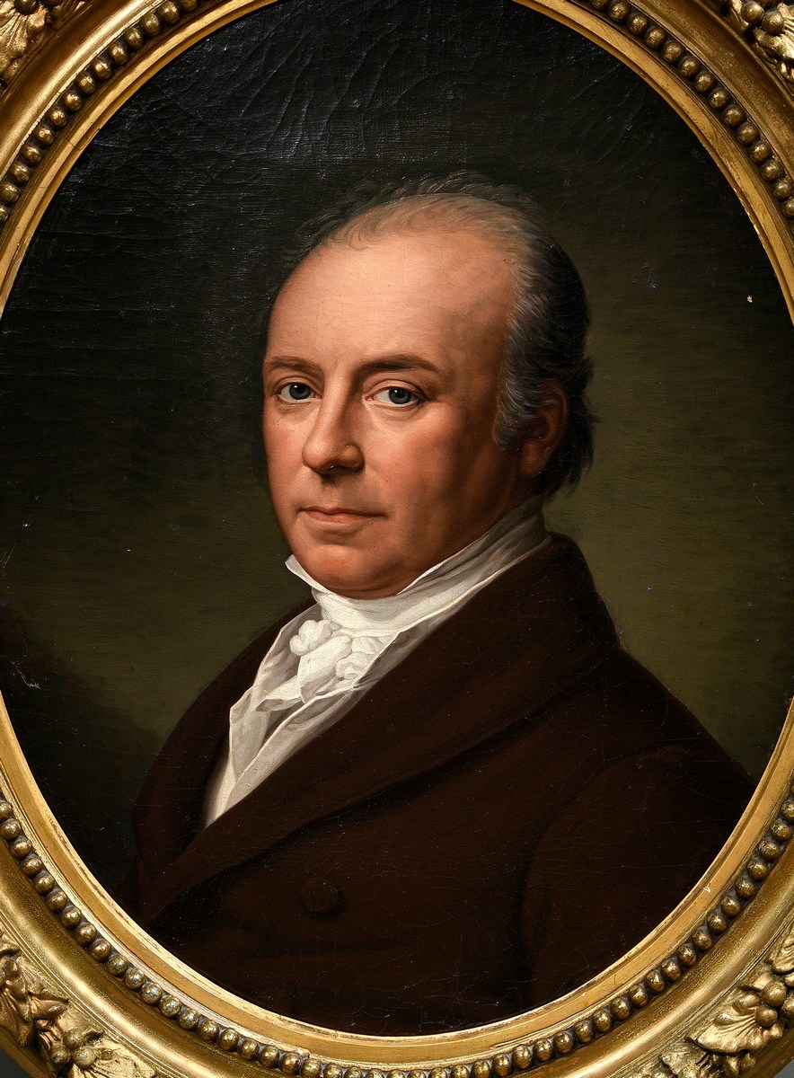 Unknown painter c. 1810 "Portrait Anton Diedrich Gütschow (1765-1833)", (former mayor of Lübeck), o - Image 2 of 6