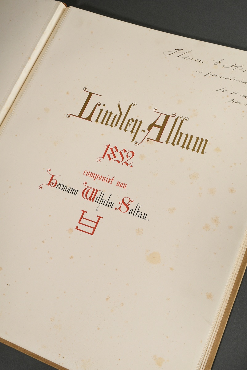 Band "Lindley-Album 1852. Componirt von Hermann Wilhelm Soltau. Zur Erinnerung an den Verstorbenen  - Bild 4 aus 14