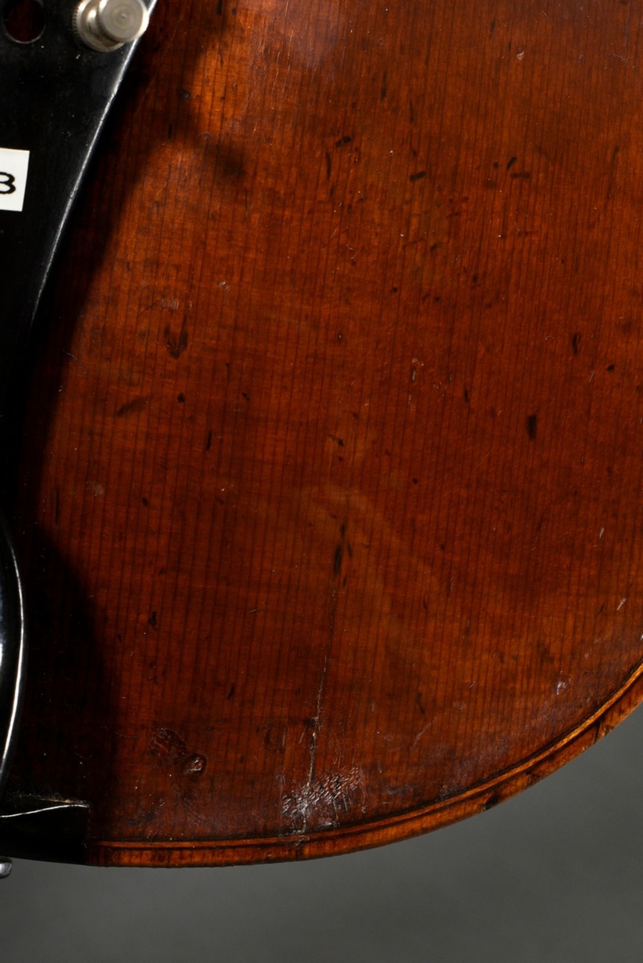 Deutsche Meister Geige, Sachsen Ende 18. Jh., wohl Pfretzschner oder Umkreis, ohne Zettel, einteili - Bild 12 aus 17