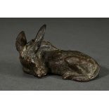 Strahlendorff-Eilers, Friderun von (1916-2011) "Resting Donkey", patinated bronze, sign. on the bot