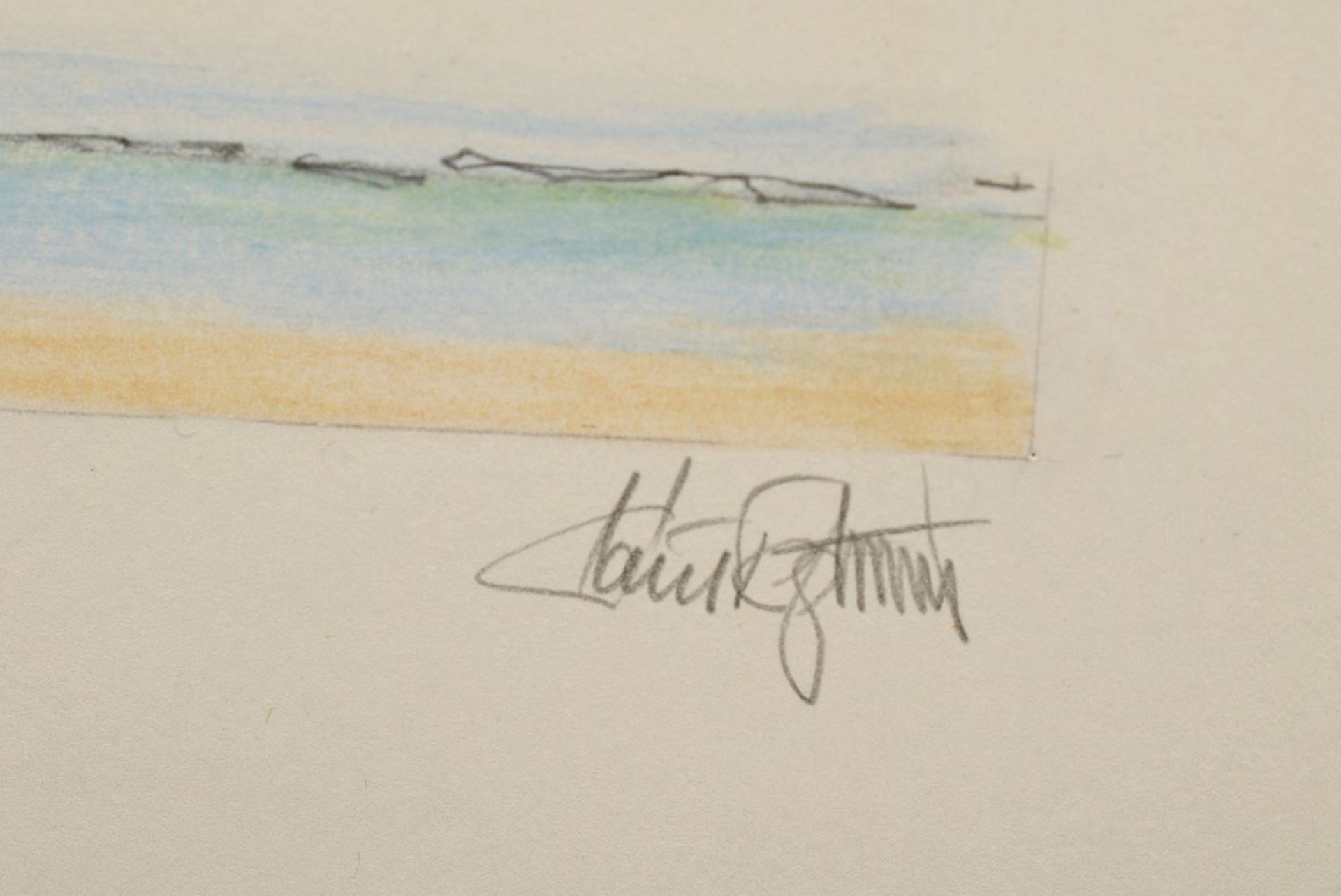 3 Tegtmeier, Claus (*1946) "Sand stripes", High and Dry" and "Night flood", pencil/coloured pencil, - Image 3 of 11