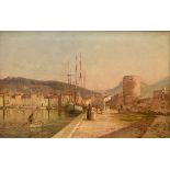 Beauverie, Charles Joseph (1839-1924) "French harbour scene", oil/canvas, sign. b.r., 38x61,5cm (w.