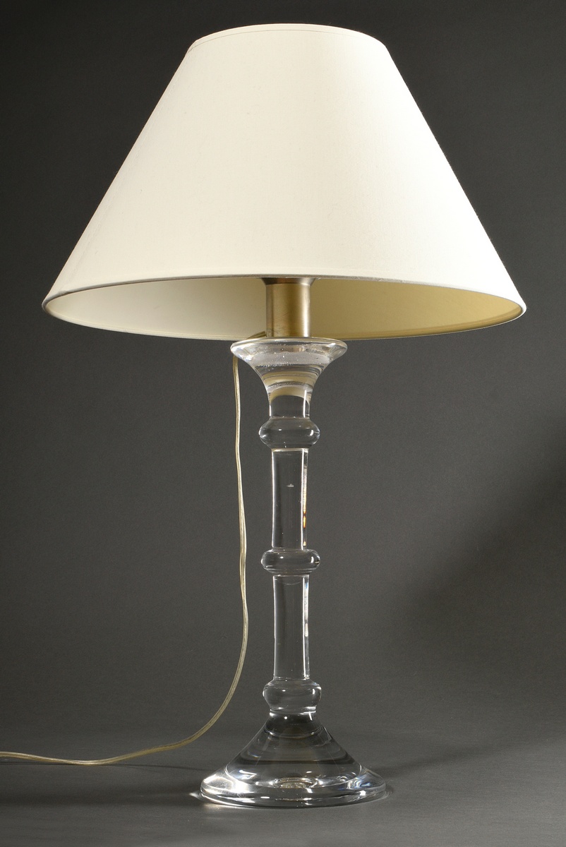 Table lamp "Tiffany" with glass shaft, designed by Ingo Maurer, 1969, h. 74cm