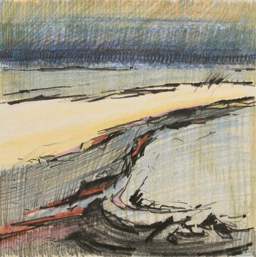 3 Tegtmeier, Claus (*1946) "Sand stripes", High and Dry" and "Night flood", pencil/coloured pencil, - Image 10 of 11