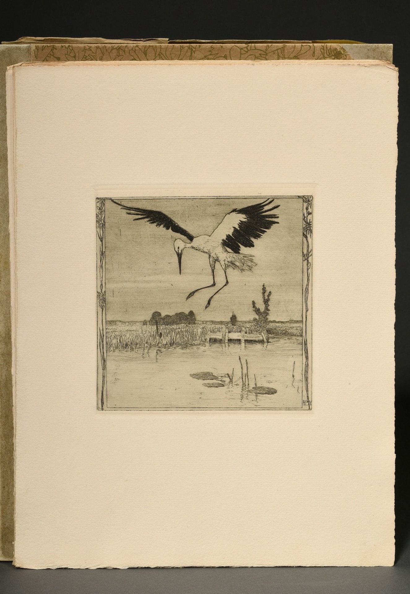 Vogeler, Heinrich (1872-1942) "An den Frühling" 1899/1901, portfolio with 10 etchings and prelimina - Image 16 of 25