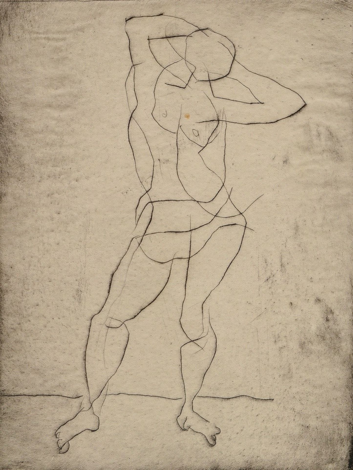 Bargheer, Eduard (1901-1979) ‘Figure’ 1948, etching, 2/50, sign./dat./num./inscr. below, PM 27.5x21
