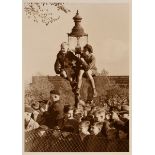 Schorer, Joseph (1894-1946) 'Best places, motorbike race city park', photograph, mounted on cardboa