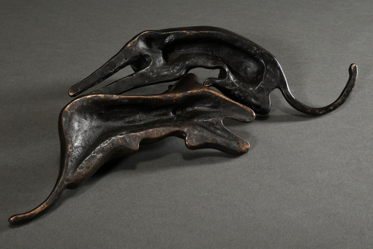 Born, Mechthild (*1941) "Geparden Paar" 1993, Bronze, dunkel patiniert, 99/349, am Boden monogr., m - Bild 5 aus 8