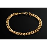 Rose gold 750 flat curb bracelet, 5g, l. 18.6cm, signs of use