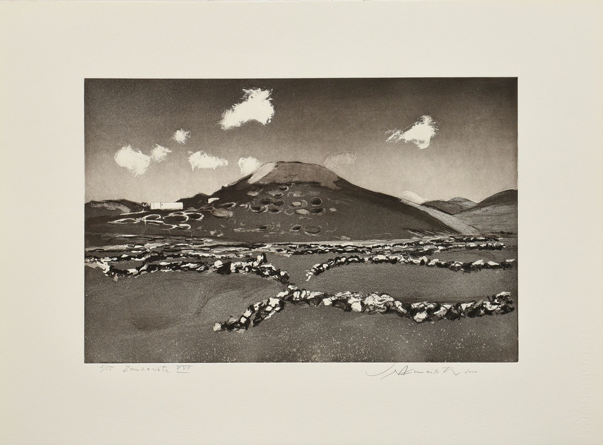 Werkmeister, Wolfgang (*1941) ‘Lanzarote XVII’ 2000, etching, 5/55, sign./dat./num./titl. below, PM - Image 2 of 3