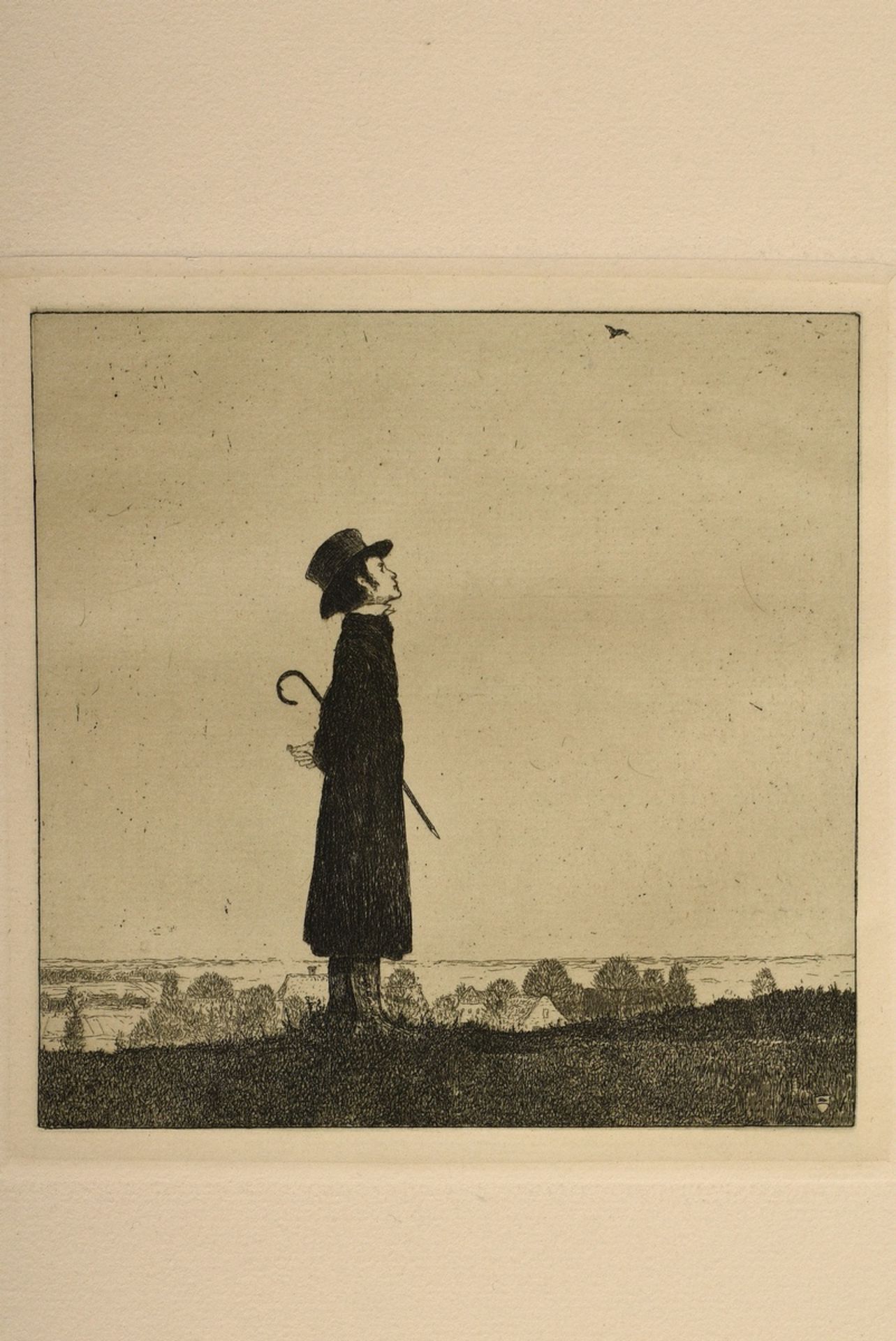 Vogeler, Heinrich (1872-1942) "An den Frühling" 1899/1901, portfolio with 10 etchings and prelimina - Image 21 of 25