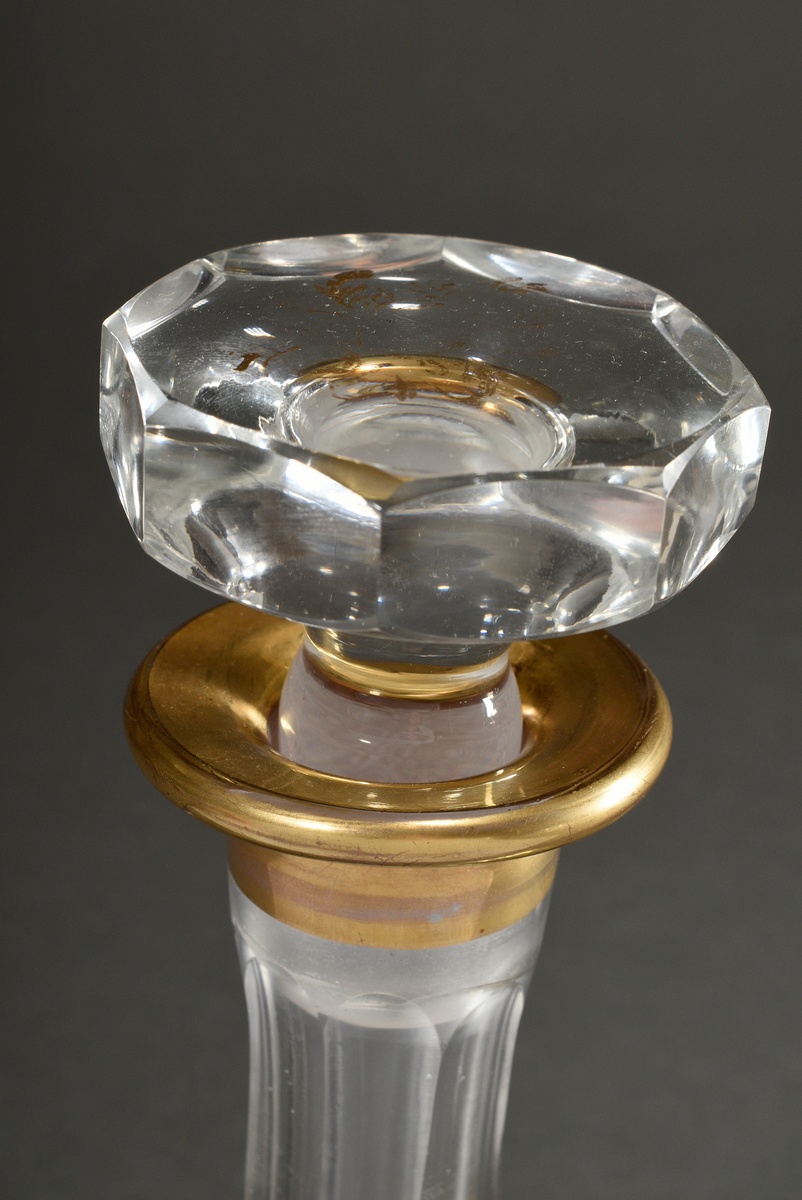 Rare captain's decanter in conical form on a large base (to prevent falling when the ship moves) wi - Image 2 of 6