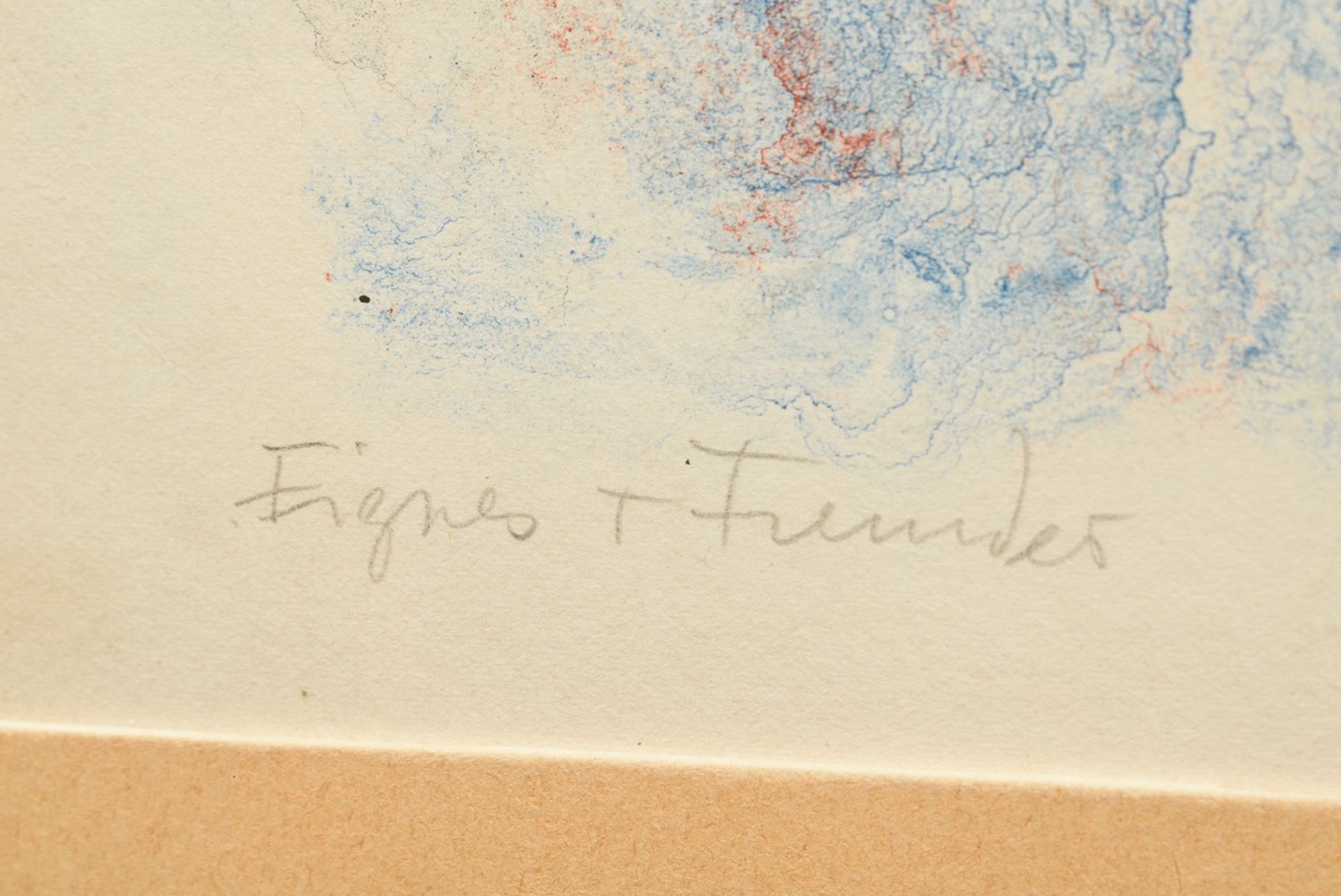 Fiedler, Arnold (1900-1985) ‘Eigenes + Fremdes’ 1960, colour lithograph, e.a./proof, a. sign./dat./ - Image 3 of 5