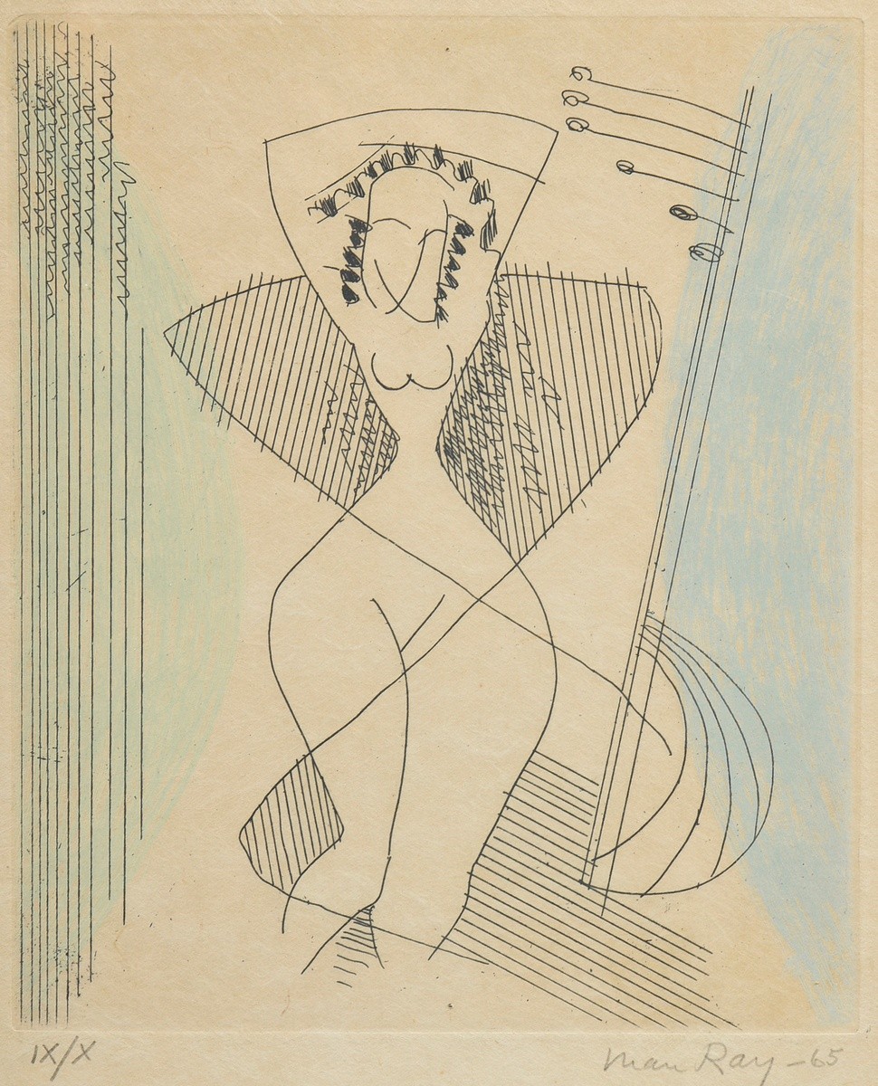Man Ray (1890-1976) "Pour Crevel" 1965, colour etching/Japanese paper, IX/X, b. sign./num./dat., PM